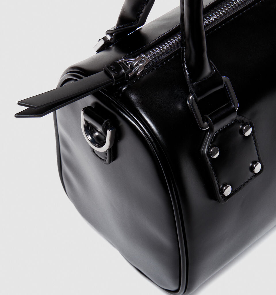 Mini vanity-style handbag with shoulder strap - null - Black | Sisley image number 4